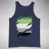 Aromantic Pride Flag Ripped Reveal Premium Tank Top - Navy